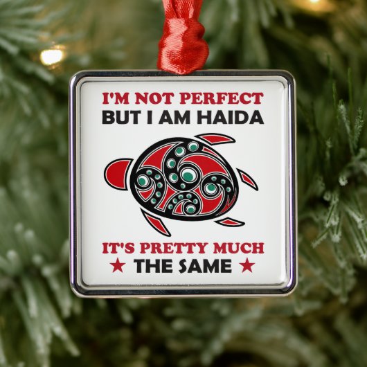 ハイダタートルハイダファースト国家先住民プライド メタルオーナメント (ツリー)