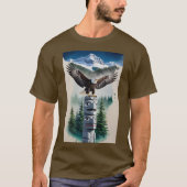 ハイダトーテムとハゲのワシ Tシャツ (正面)