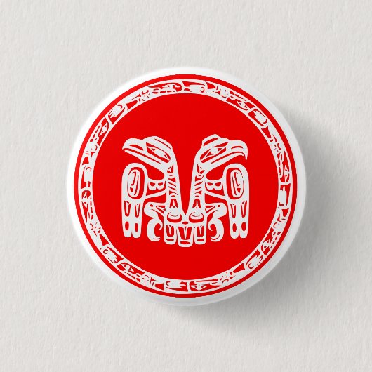 ハイダ国旗 缶バッジ (正面)