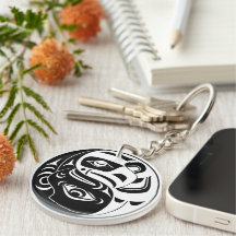 ハイダ族のサンダーバードと黒白のワシの円紋