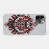 ハイダ族の部族トーテムデザインのオオカミ Case-Mate iPhoneケース (裏面(横))