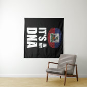 ハイチそれは私のDNA指紋ハイチ国旗の中にある タペストリー (インサイチュ(横))