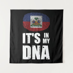 ハイチそれは私のDNA指紋ハイチ国旗の中にある タペストリー
