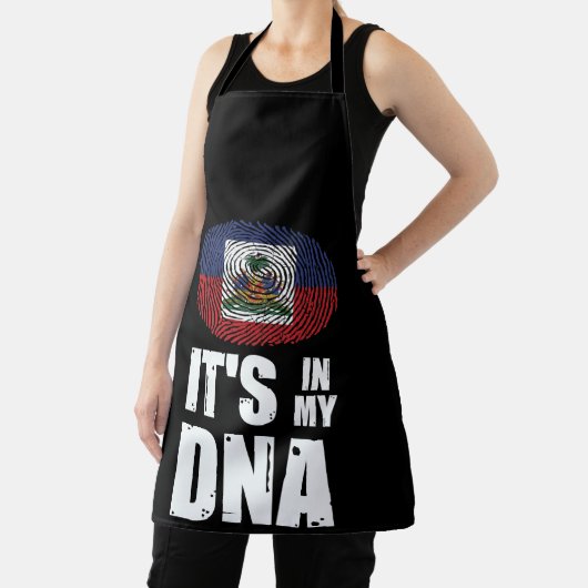 ハイチそれは私のDNA指紋認証ハイチ国旗にある エプロン (インサイチュ)