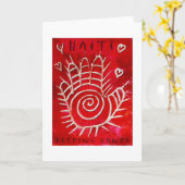 ハイチのための手の救済 カード (黄色い花)