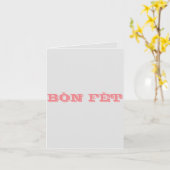 ハイチのクリオールのキリスト教のバースデー・カード カード (黄色い花)