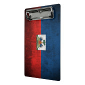 ハイチのグランジな旗 ミニクリップボード (アングル2)