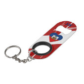 ハイチのハイチ人の旗 キーホルダー栓抜き (正面アングル)