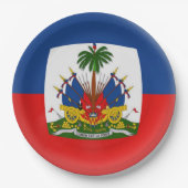 ハイチのハイチ人の旗 ペーパープレート (正面)