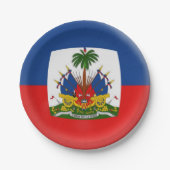 ハイチのハイチ人の旗 ペーパープレート (正面)