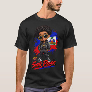 **ハイチのビブス | サクパセハイチプライドTシャツ** Tシャツ