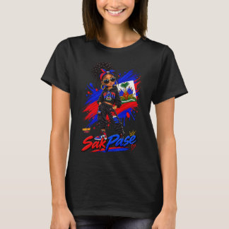 **ハイチのビブス | Sak Pase ハイチの女子Tシャツ** Tシャツ