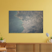 ハイチのポルトープランス地区の空中見解 キャンバスプリント (インサイチュ (リビング))