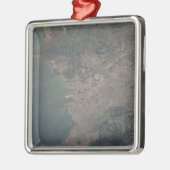 ハイチのポルトープランス地区の空中見解 メタルオーナメント (左)