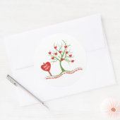 ハイチのレリーフ、浮き彫りのバレンタインのステッカー ラウンドシール (封筒)