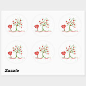 ハイチのレリーフ、浮き彫りのバレンタインのステッカー ラウンドシール (シート)