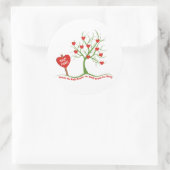 ハイチのレリーフ、浮き彫りのバレンタインのステッカー ラウンドシール (バッグ)