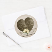 ハイチのレリーフ、浮き彫りのバレンタインのステッカー ラウンドシール (封筒)