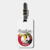 ハイチのロゴ旅行パッチを探索する。 ラゲッジタグ (正面縦)