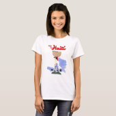 ハイチのヴィンテージ旅行芸術ポスターに来られる Tシャツ (正面フル)