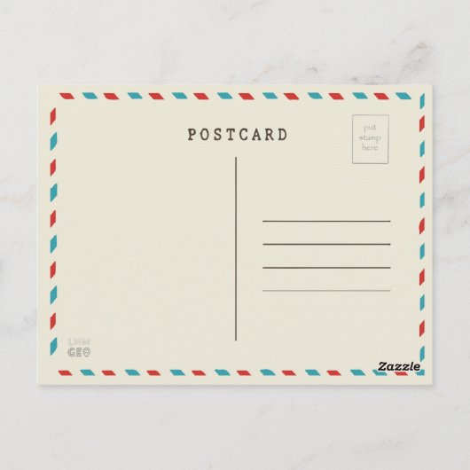 ハイチの典型的カリブのなハイビスカス葉書 ポストカード (裏面)