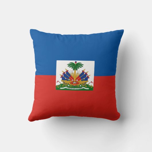 ハイチの国旗の地図の形の記号 クッション (裏面)
