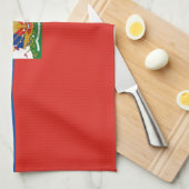 ハイチの国旗タオル キッチンタオル (四つ折り)