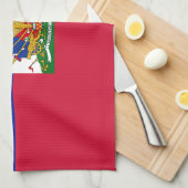 ハイチの国旗 キッチンタオル (四つ折り)