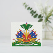 ハイチの国章 詳細 ポストカード (スタンド正面)