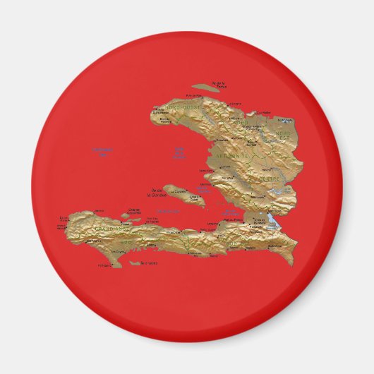 ハイチの地図マグネット マグネット (正面)