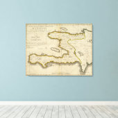 ハイチの地図 キャンバスプリント (インサイチュ (ウッドフロア))