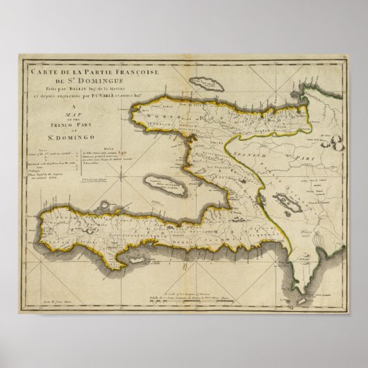 ハイチの地図 ポスター (正面)