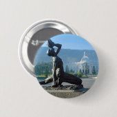 ハイチの地震のレリーフ、浮き彫り 缶バッジ (正面&裏面)