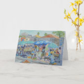 ハイチの挨拶状で買物をすること カード (黄色い花)