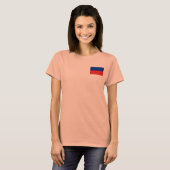 ハイチの旗と地図のTシャツ Tシャツ (正面フル)
