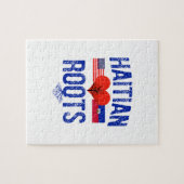 ハイチの旗のデザイン ジグソーパズル (横)