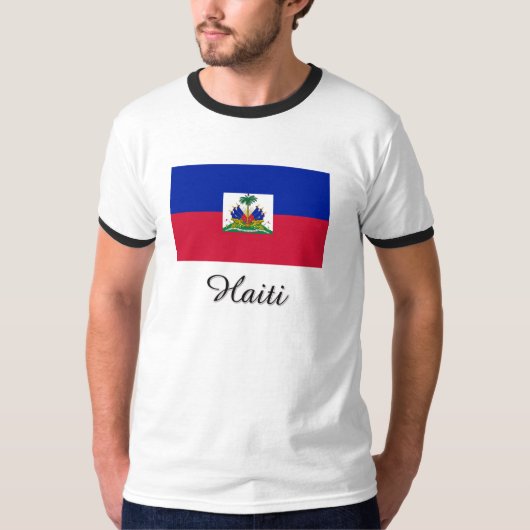 ハイチの旗のデザイン Tシャツ (正面)