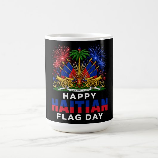 ハイチの旗の日を祝おう - アイティ・デザイン コーヒーマグカップ (中央)