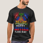 ハイチの旗の日を祝おう - アイティ・デザイン Tシャツ (正面)