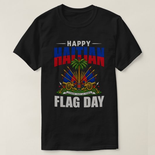 ハイチの旗の日 | ハイチ プライド デザイン Tシャツ (デザイン正面)