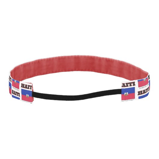 ハイチの旗の滑り止めのヘッドバンド アスレチックヘッドバンド (裏面)