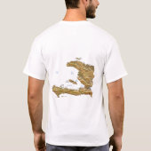 ハイチの旗＋地図＋テキストTシャツ Tシャツ (裏面)