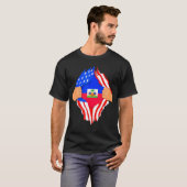 ハイチの血マイハイチ国旗 Tシャツ (正面フル)