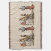 ハイチの通りのミュージシャンのブランケット スローブランケット (正面縦)