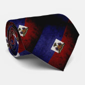 ハイチの黒くグランジな旗 ネクタイ (ロール)