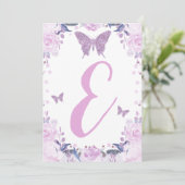 ハイチェアバタフライ1stバースデーレター3日 招待状 (スタンド正面)