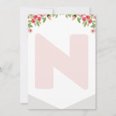 ハイチェア1stバースデーバナーウッドランドレターN 招待状 (正面)