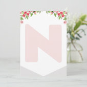 ハイチェア1stバースデーバナーウッドランドレターN 招待状 (スタンド正面)