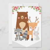 ハイチェア1stバースデーバナーウッドランド離れ() 招待状 (正面)