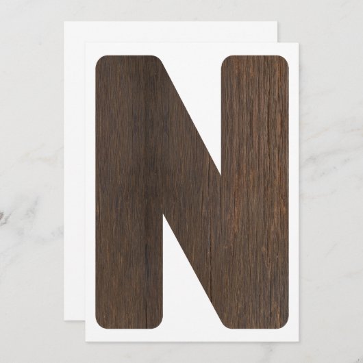 ハイチェア1stバースデーバナーレターN （ONE用） 招待状 (正面/裏面)